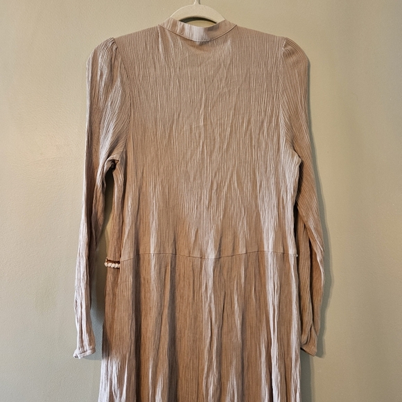 Refka Modest Pleated Long Sleeve Maxi Cream Dress Size US 12. - Picture 9 of 12